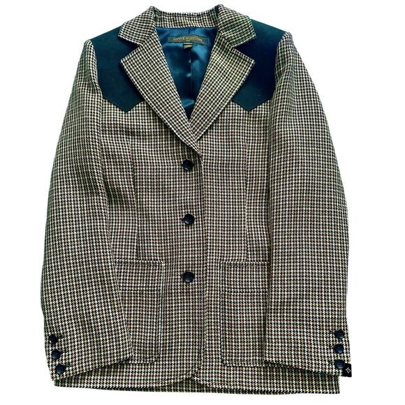 Louis Vuitton F/W 2014 Wool Houndstooth Blazer - Picture 1 of 9